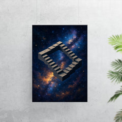 Roger Penrose impossible staircase cosmos poster 7