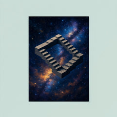 Roger Penrose impossible staircase cosmos poster 8