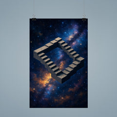 Roger Penrose impossible staircase cosmos poster 9