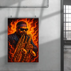 Roland Kirk with multiple horns blaze poster 4