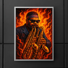 Roland Kirk with multiple horns blaze poster 5
