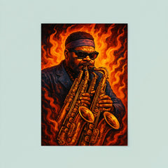 Roland Kirk with multiple horns blaze poster 8