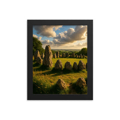 Rollright Stones England framed print on a plain backdrop in size 8"x10".