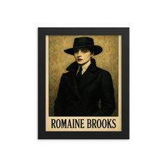 Romaine Brooks framed print on a plain backdrop in size 8"x10".