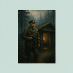 Roman Shukhevych forest command post in Carpathian mist poster 8