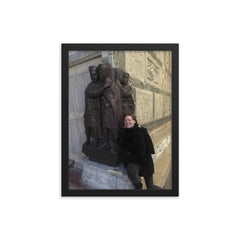 Roman Tetrarchs Porphyry Statues, ~300 CE framed print on a plain backdrop in size 12"x16".