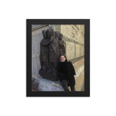 Roman Tetrarchs Porphyry Statues, ~300 CE framed print on a plain backdrop in size 8"x10".