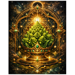 Romanesco broccoli as sacred geometry reliquary jigsaw puzzle