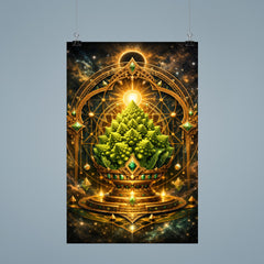 Romanesco broccoli as sacred geometry reliquary poster 9