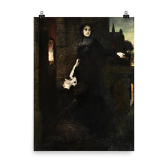 Romantic Scene by Ferdinand Keller poster on a plain backdrop in size 8"x10".