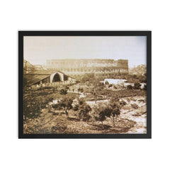 Rome Becomes the Capital of the Kingdom of Italy, 1871 framed print on a plain backdrop in size 16"x20".