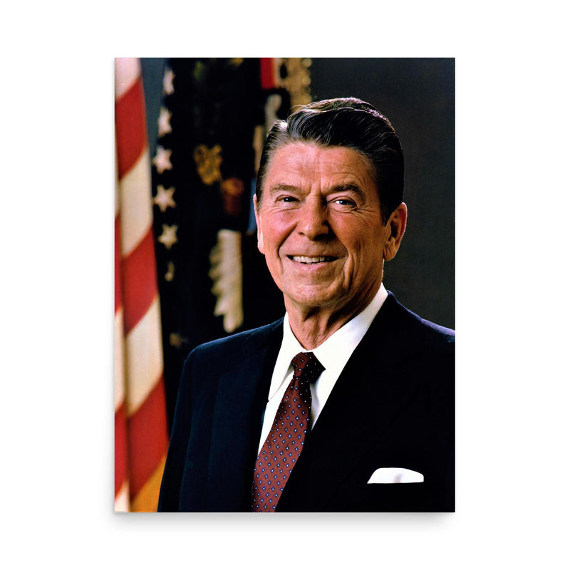 Ronald Reagan poster on a plain backdrop in size 18