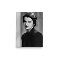 Rosalind Franklin poster on a plain backdrop in size 12"x16".