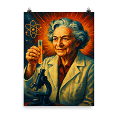 Rosalyn Yalow poster on a plain backdrop in size 8"x10".