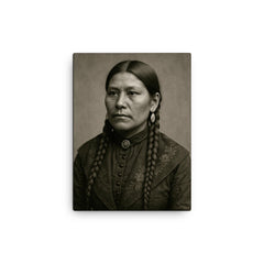 Rose Weahkee canvas print on a plain backdrop in size 12"x16".