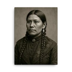 Rose Weahkee canvas print on a plain backdrop in size 18"x24".