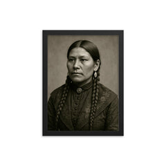 Rose Weahkee framed print on a plain backdrop in size 12"x16".