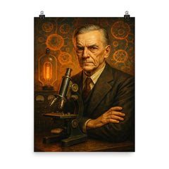 Royal Rife poster on a plain backdrop in size 8"x10".