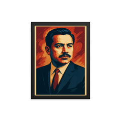 Ruben Salazar framed print on a plain backdrop in size 12"x16".