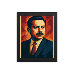 Ruben Salazar framed print on a plain backdrop in size 8"x10".