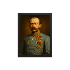 Rudolf Crown Prince of Austria framed print on a plain backdrop in size 12"x16".