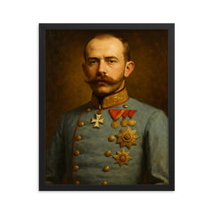 Rudolf Crown Prince of Austria framed print on a plain backdrop in size 16"x20".