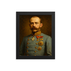 Rudolf Crown Prince of Austria framed print on a plain backdrop in size 8"x10".