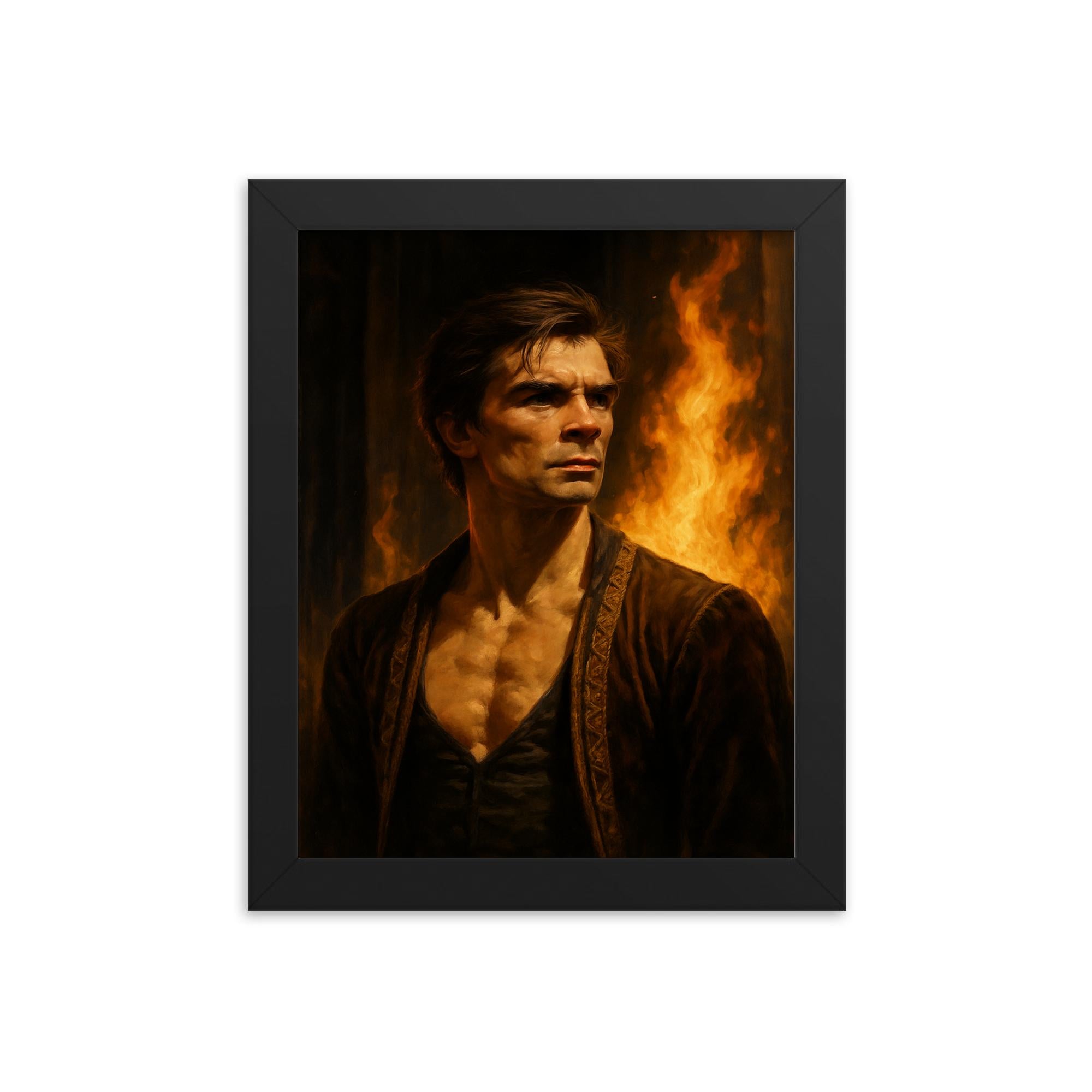Rudolf Nureyev Backstage Fire Portrait Framed Print Wall Art with Samb ...