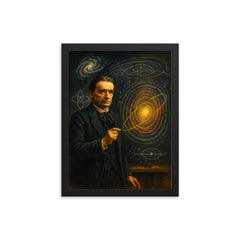 Rudolf Steiner chalkboard cosmology lecture framed print on a plain backdrop in size 12"x16".