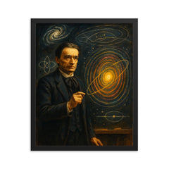 Rudolf Steiner chalkboard cosmology lecture framed print on a plain backdrop in size 16"x20".