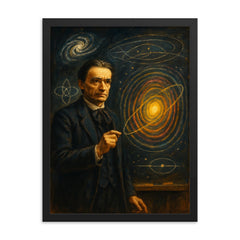 Rudolf Steiner chalkboard cosmology lecture framed print on a plain backdrop in size 18"x24".