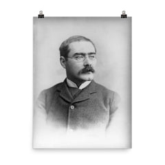 Rudyard Kipling portrait poster on a plain backdrop in size 8"x10".