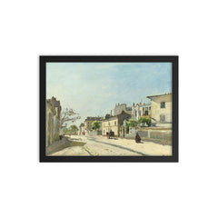 Rue Notre-Dame, Paris by Johan Barthold Jongkind framed print on a plain backdrop in size 12"x16".