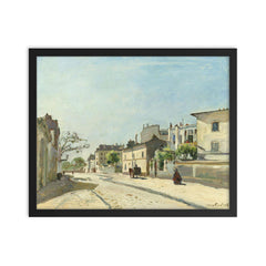 Rue Notre-Dame, Paris by Johan Barthold Jongkind framed print on a plain backdrop in size 16"x20".