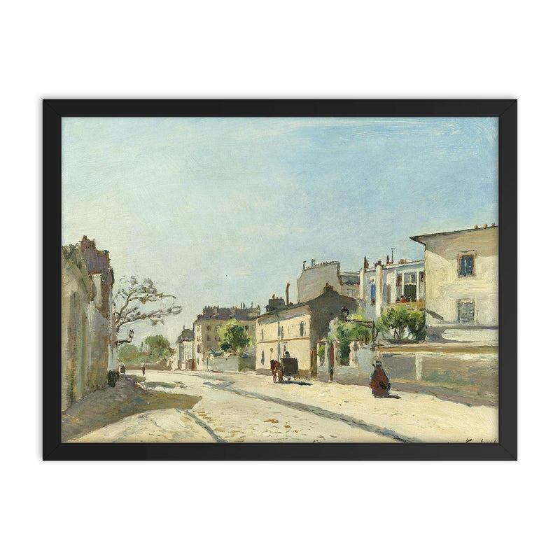 Rue Notre-Dame, Paris by Johan Barthold Jongkind framed print on a plain backdrop in size 18