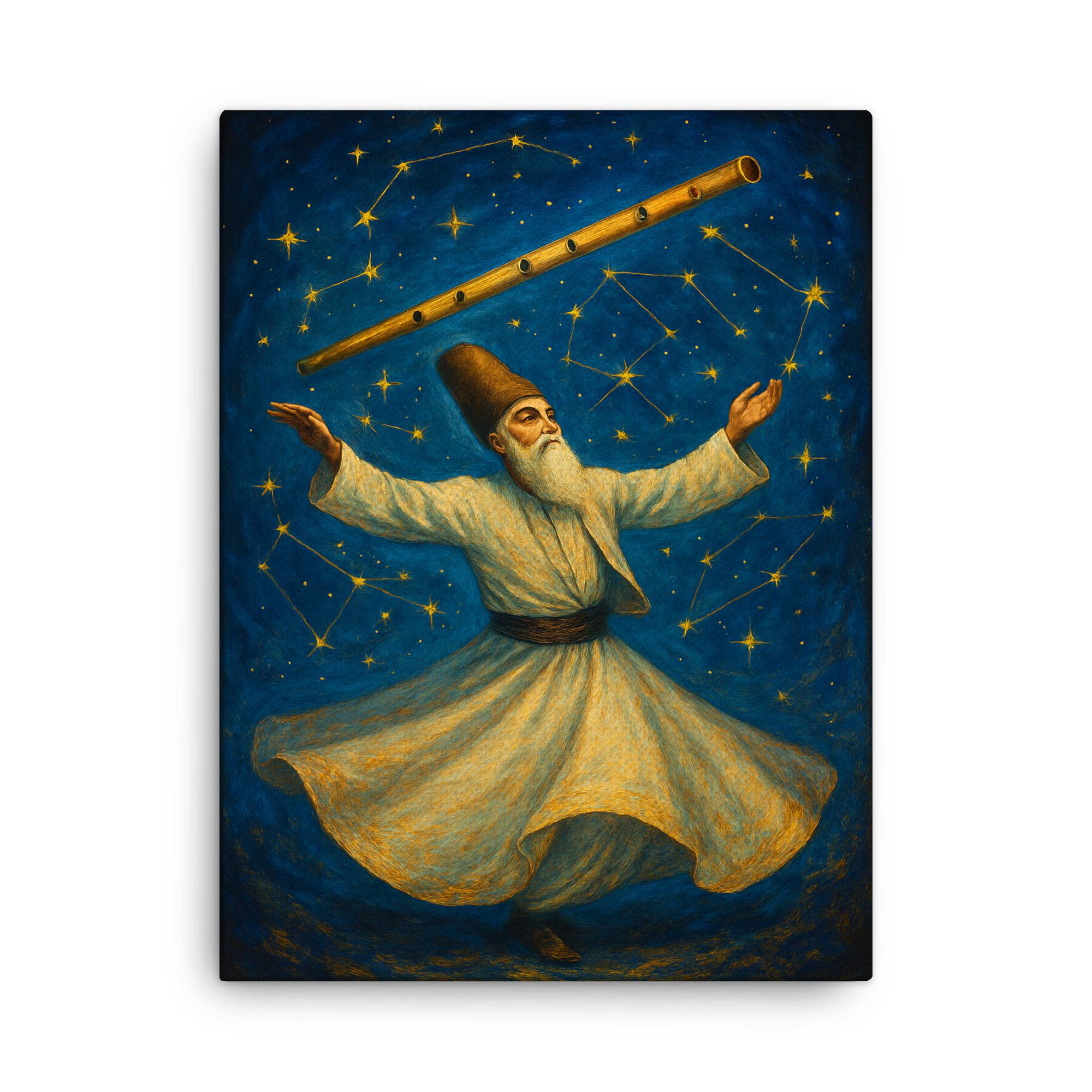 Rumi Whirling Under Constellations Canvas Wall Art Print – Noveltees