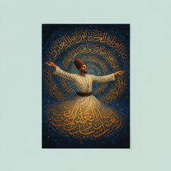 Rumi whirling within a galaxy of script poster 8
