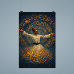 Rumi whirling within a galaxy of script poster 9
