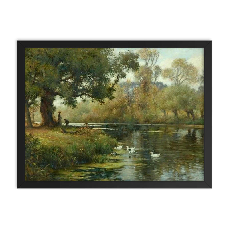 Rural Landscape by William Kay Blacklock, circa 1915 framed print on a plain backdrop in size 18