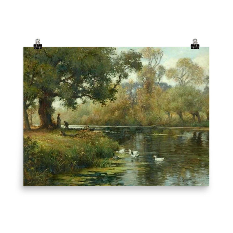 Rural Landscape by William Kay Blacklock, circa 1915 poster on a plain backdrop in size 8