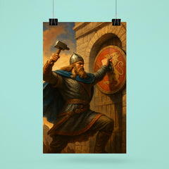 Rurikid prince Oleg nailing shield to Constantinople gate poster 6