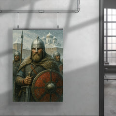 Rurikid Varangian guards in Novgorod snow poster 4