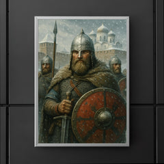 Rurikid Varangian guards in Novgorod snow poster 5