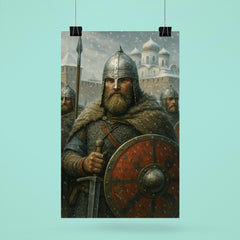 Rurikid Varangian guards in Novgorod snow poster 6