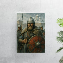 Rurikid Varangian guards in Novgorod snow poster 7