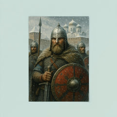 Rurikid Varangian guards in Novgorod snow poster 8