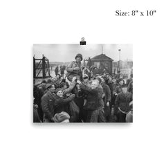 Russian Prisoners of War Lifting American Soldier After Liberation, Eselheide Germany, April 9, 1945 poster 4