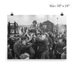 Russian Prisoners of War Lifting American Soldier After Liberation, Eselheide Germany, April 9, 1945 poster 5