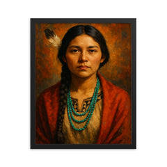 Ruth Muskrat Bronson framed print on a plain backdrop in size 16"x20".