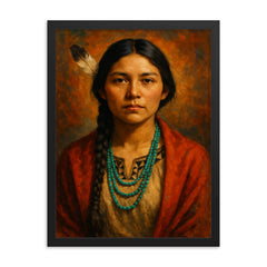 Ruth Muskrat Bronson framed print on a plain backdrop in size 18"x24".